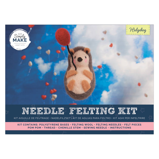 Simply Make Needle Felting Kit, Hedgehog, Craft Gift