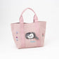 Kusuguru Japan Canvas Tote Bag with Embroidered Cat