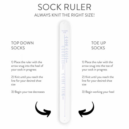 Sock Ruler - Sock Sizing Bracelet Ruler by Twice Sheared Sheep