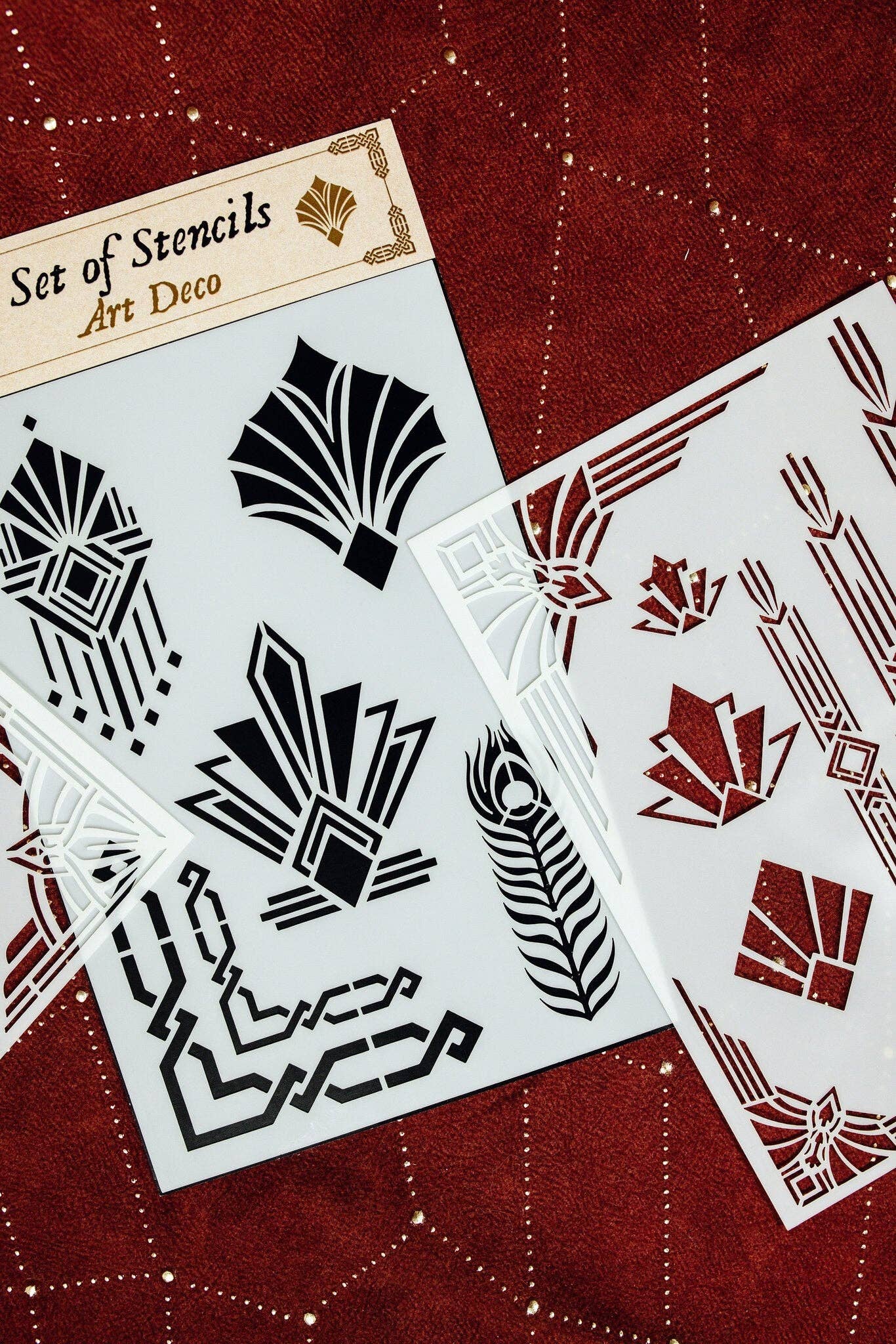 Art Deco Set of Stencils