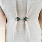 Silver Double Diamonds Cinch Clip, Sweater Clasp KardiKip