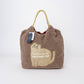Cozy Teddy Fleece Cat Appliqué Tote Bag - Kusuguru Japan