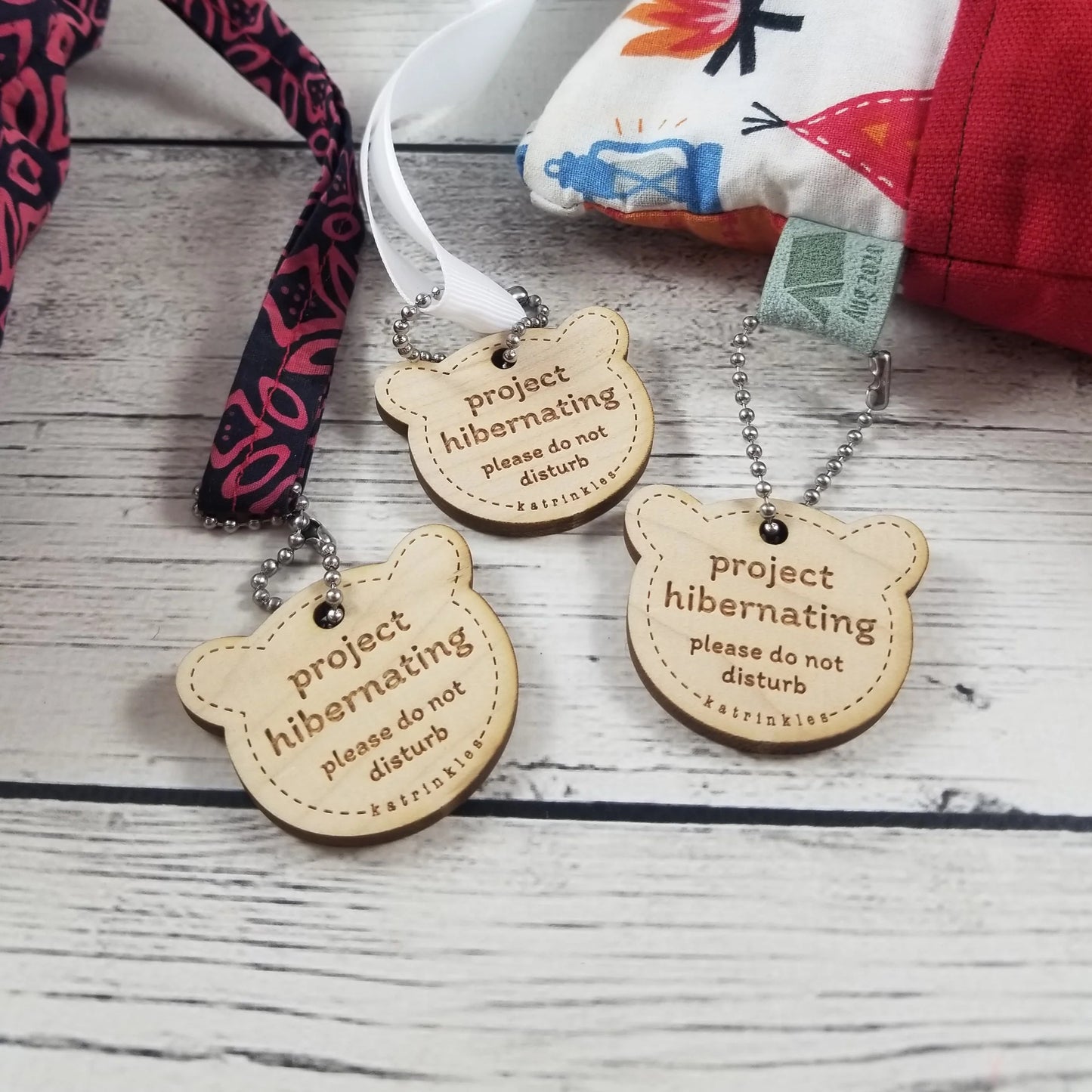 Project Hibernating Bear Bag Tags - Card of 3 by Katrinkles