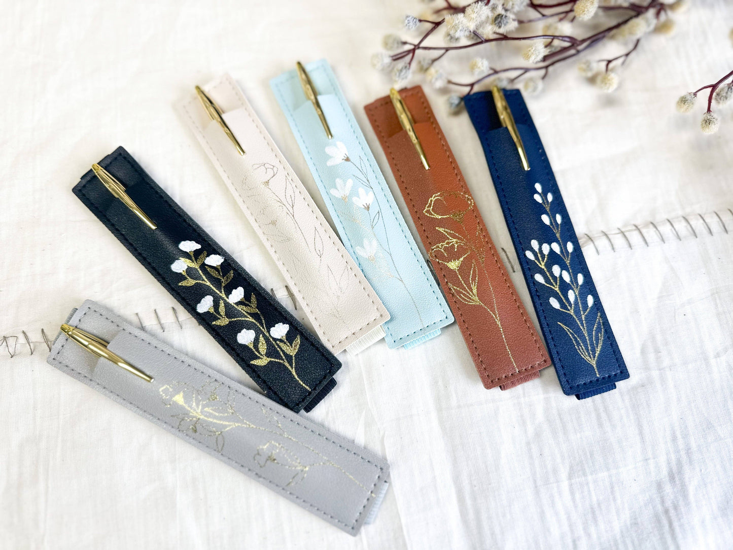Elastic Pen Holder -Floral