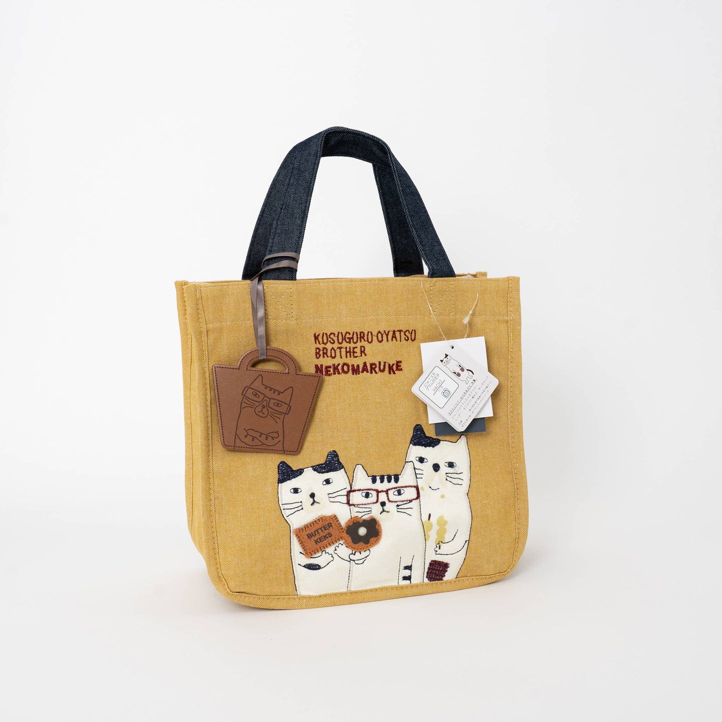 Kusuguru Japan | Signature Embroidered Cat 3-Way Canvas Bag