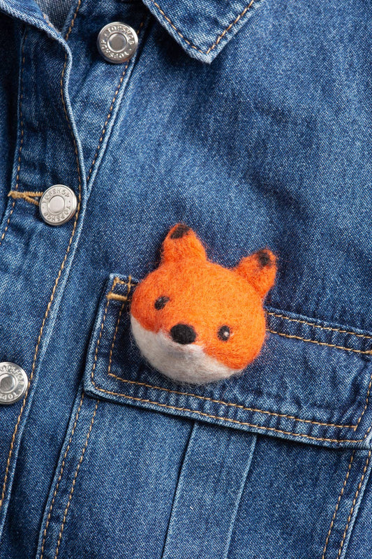 Fox Brooch Needle Felting Kit | Complete Craft Kit