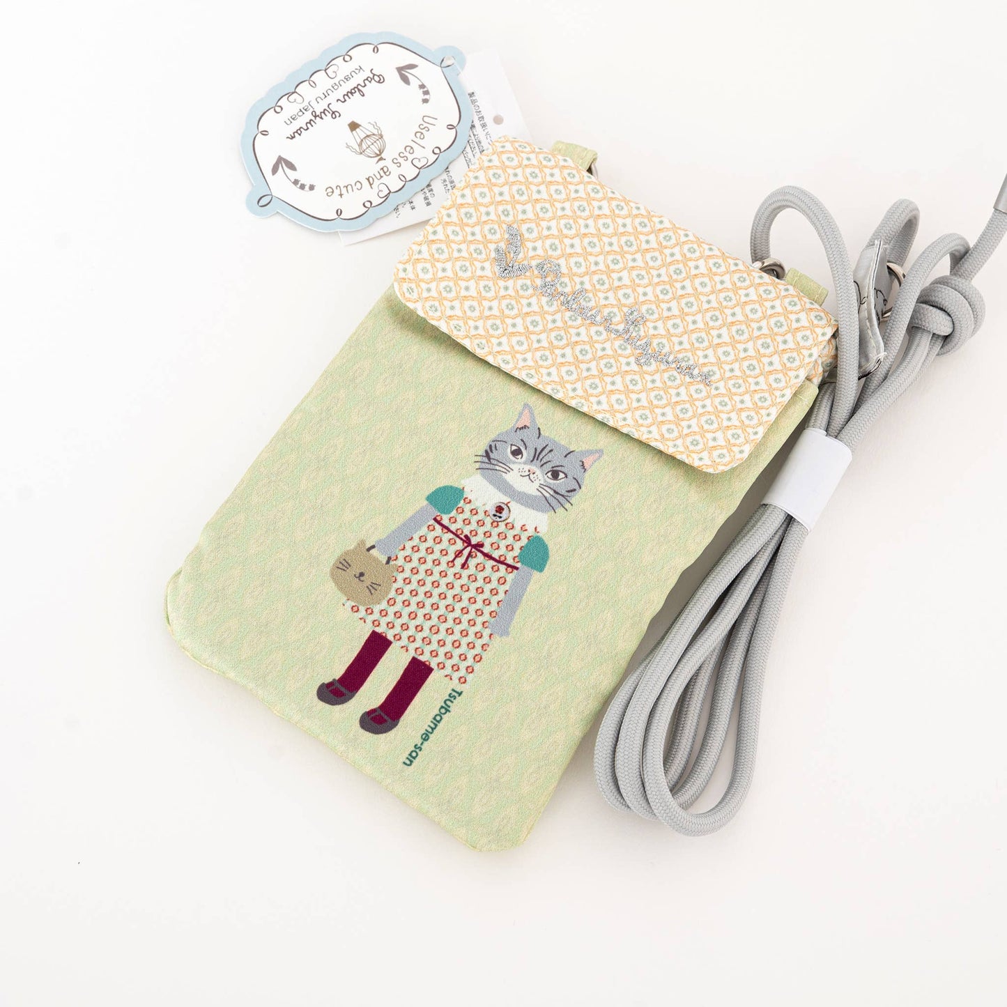 Kusuguru Japan 3-Way SilkyTouch Mobile Pouch & Crossbody Bag