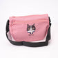 Kusuguru Japan Embroidered Cat Crossbody Bag Lightweight