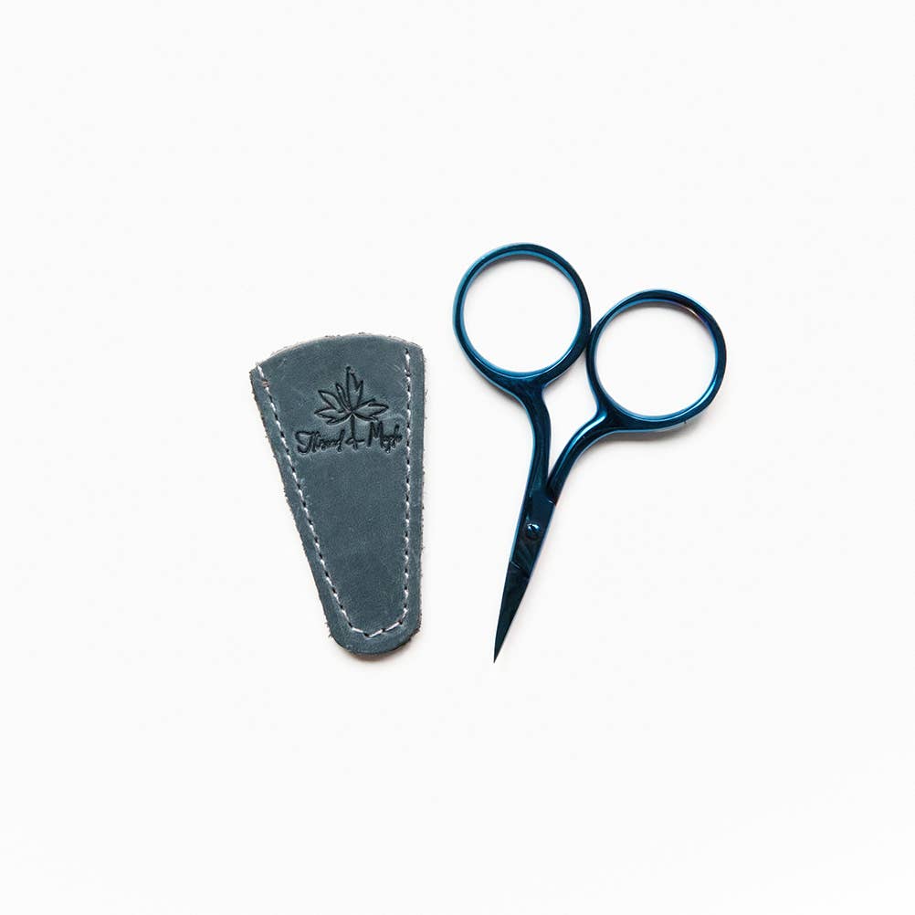 Mini Scissors with Leather Sheath by Thread and Maple