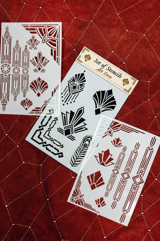 Art Deco Set of Stencils