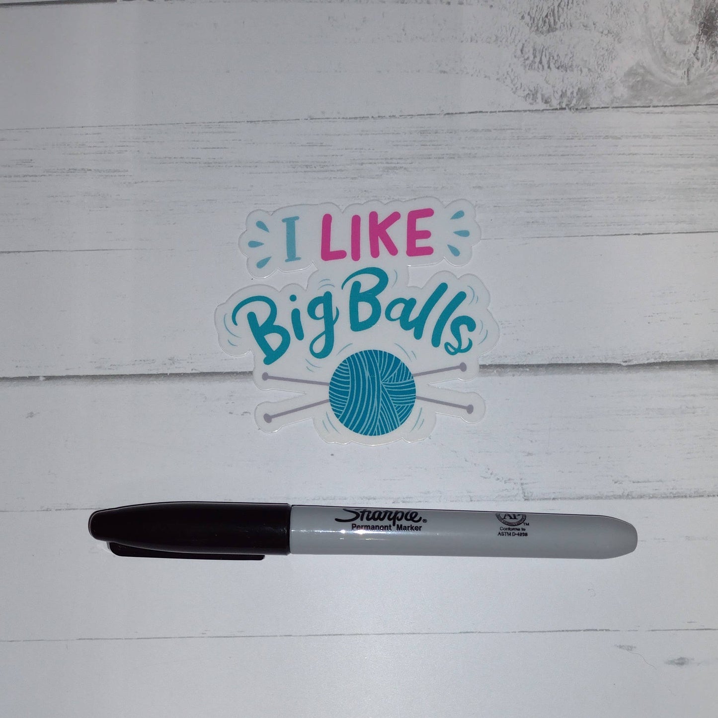 I Like Big Balls - Yarn Lover Sticker – Fiber Arts Sticker
