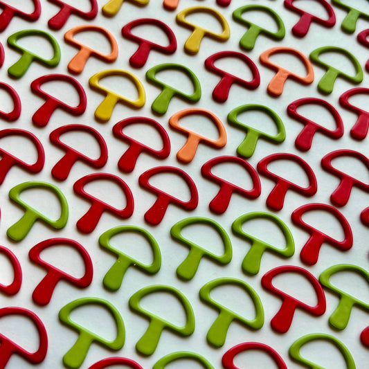 EXCLUSIVE Mushroom Knitting Stitch Markers Set Snag Free