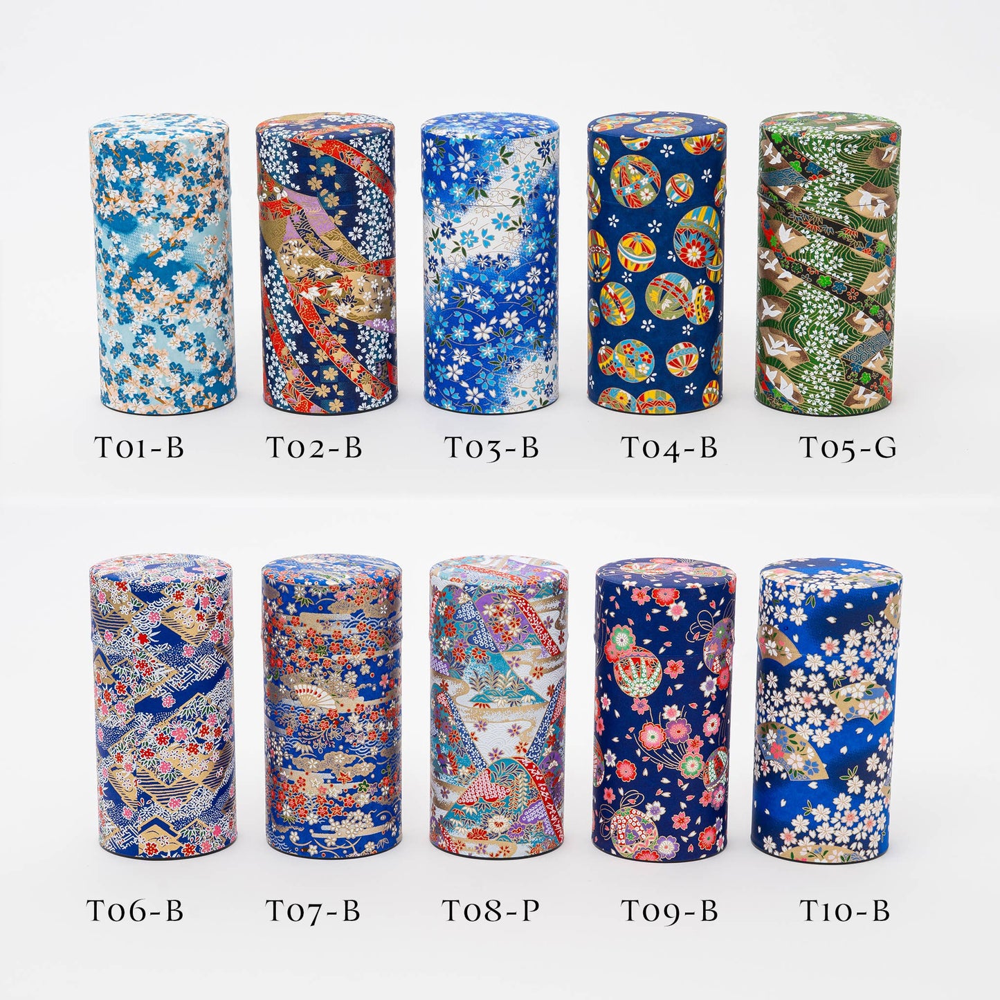 Japanese Traditional Washi Tea Canister – 20 Pattern 200g