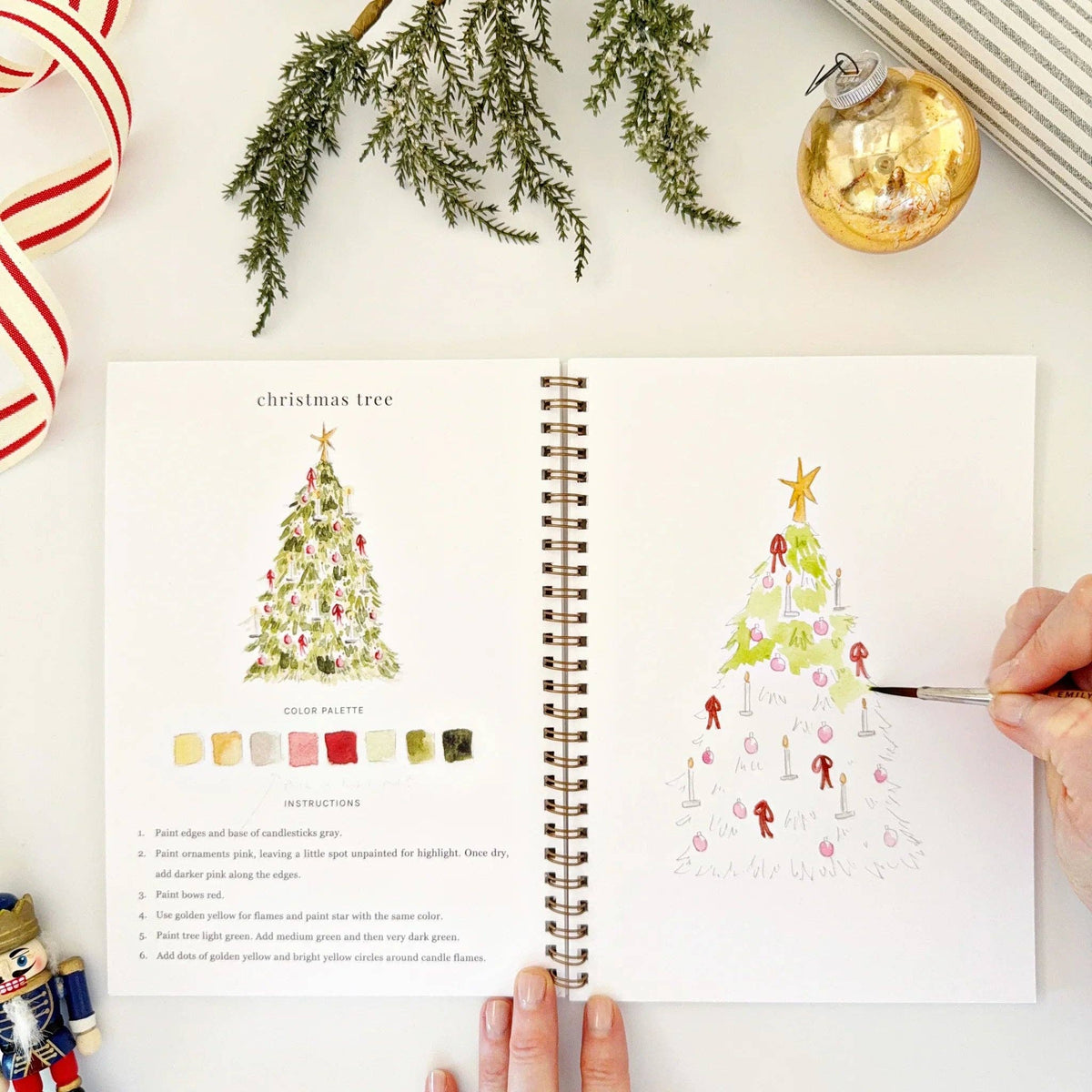 Nutcracker watercolor workbook by Emily Lux