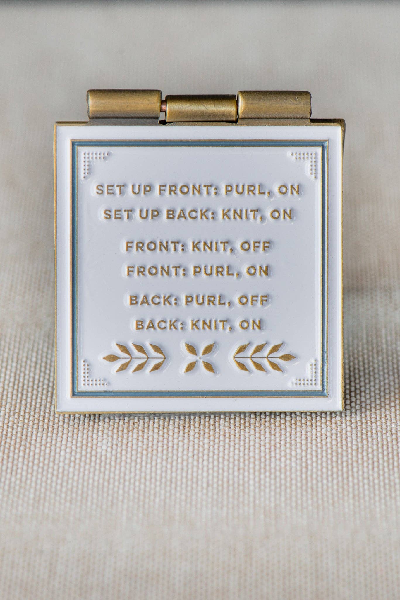 Kitchener stitch pin