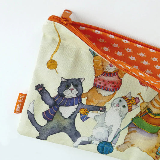 Kittens In Mittens Long Project Bag by Emma Ball LTD