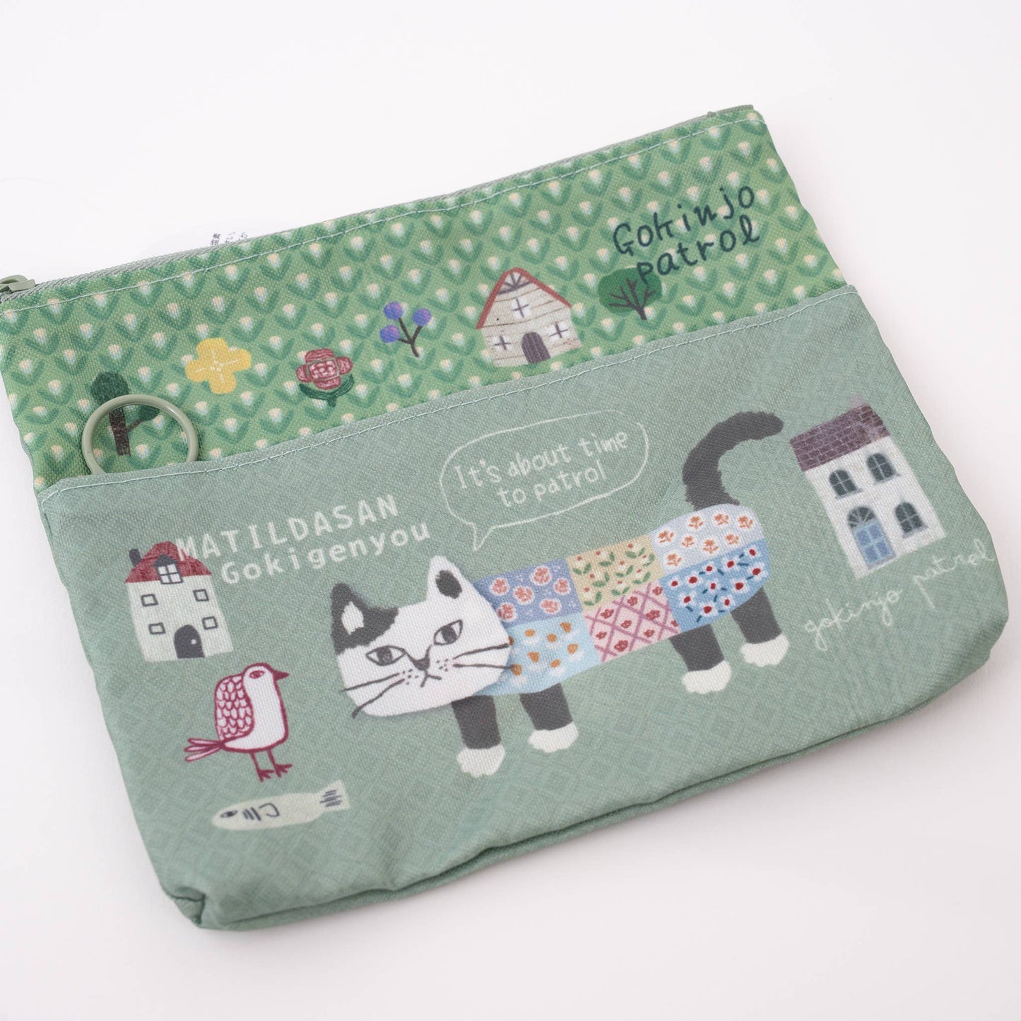 Kusuguru Japan Cat Card Holder Coin Purse Pouch