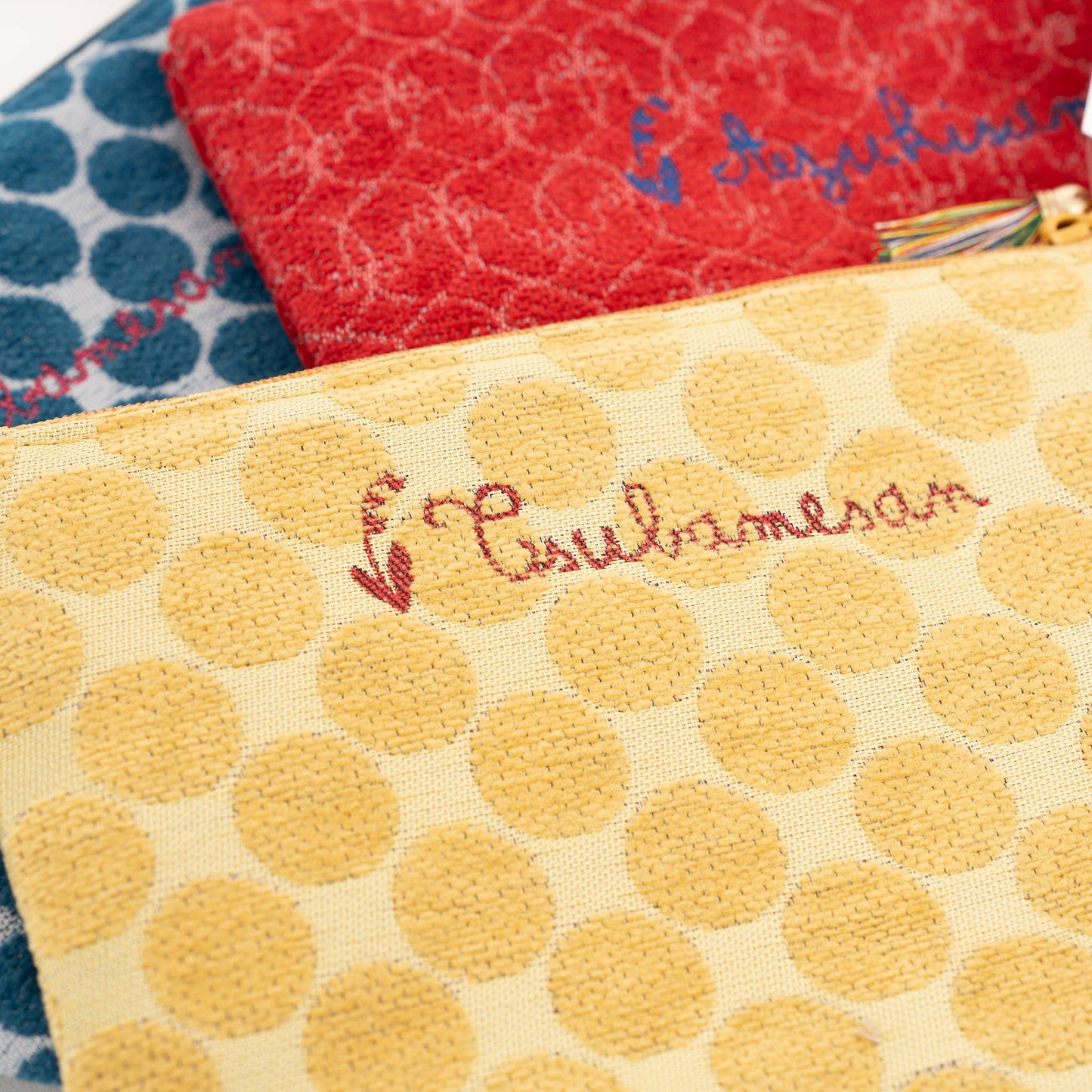 Kusuguru Japan "Honey Bean Princess" Jacquard Pouch