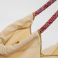 Kusuguru Embroidered Cat Nylon Shoulder Tote bag -Butter Yel