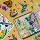 Birds, Foliage, Butterflies Sticker Tin Box