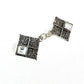 Silver Double Diamonds Cinch Clip, Sweater Clasp KardiKip