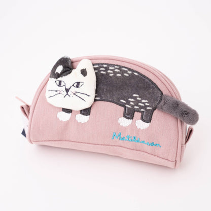Kusuguru Japan Matildasan Cat Canvas Cosmetic Pouch Organize