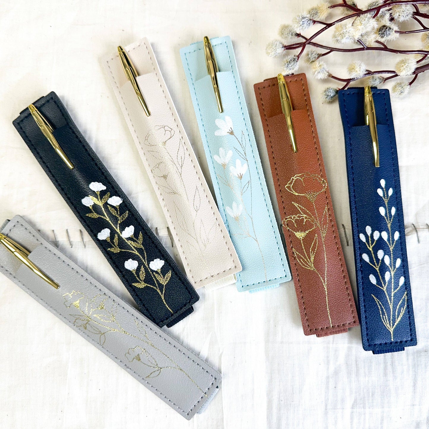 Elastic Pen Holder -Floral