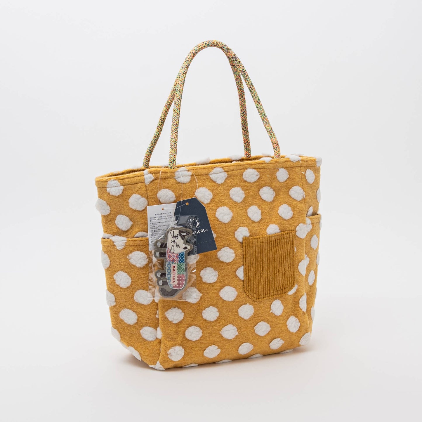 Kusuguru Japan Bobble Dot Textured Tote Bag