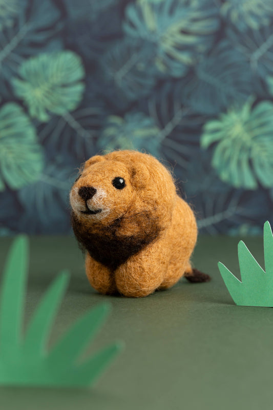 Lion Mini Needle Felting Kit | Beginner Craft Kit