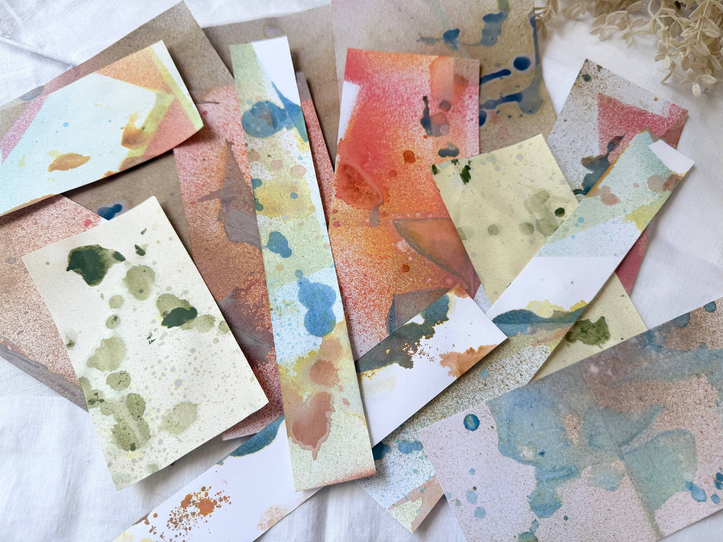 Dyed Paper Pack- Mixed Media Art Supplies