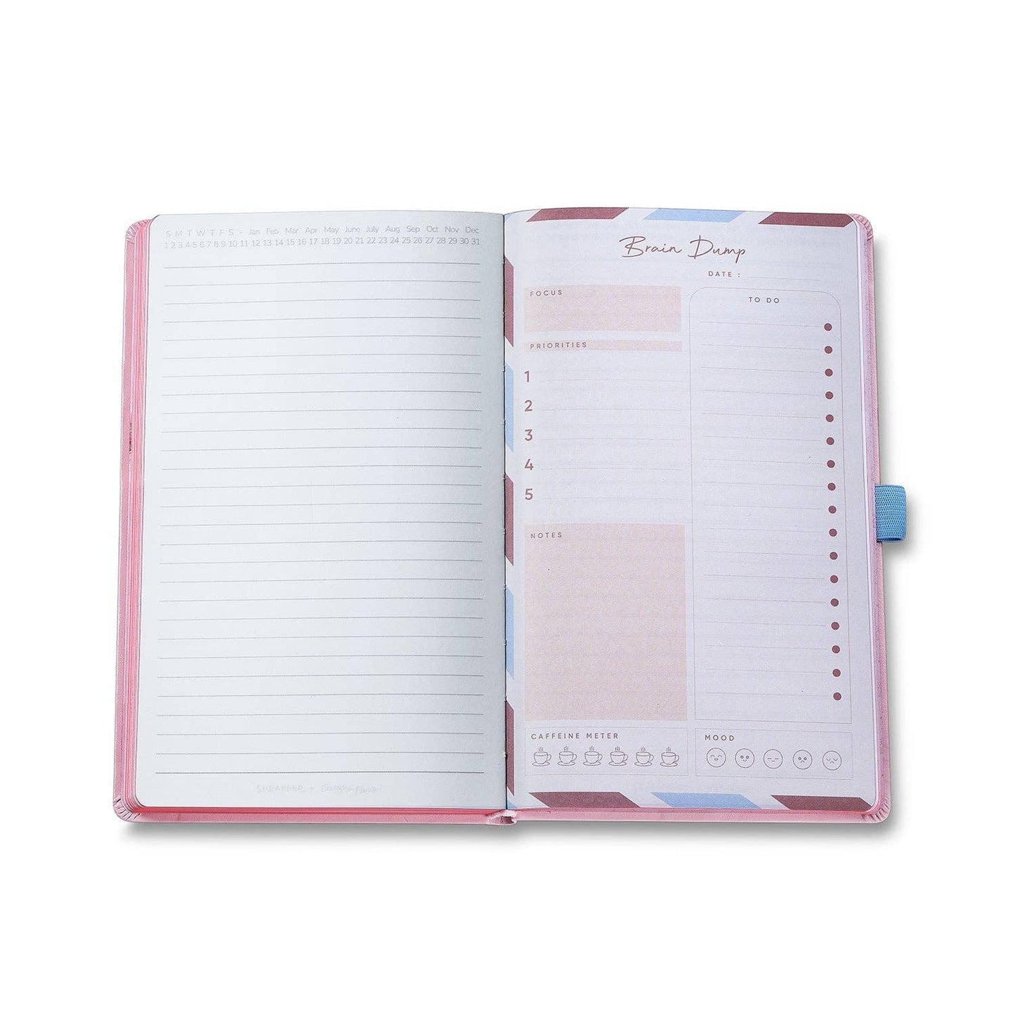 Sheaffer Emily in Paris Medium Notebook 90 GSM Ink Friendly Paper with Embossed Eiffel Tower - Pink
