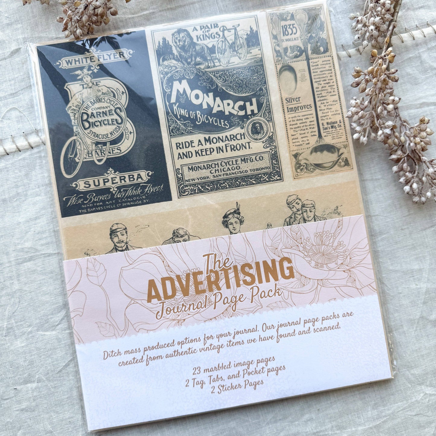 Junk Journal Page Pack- Advertising