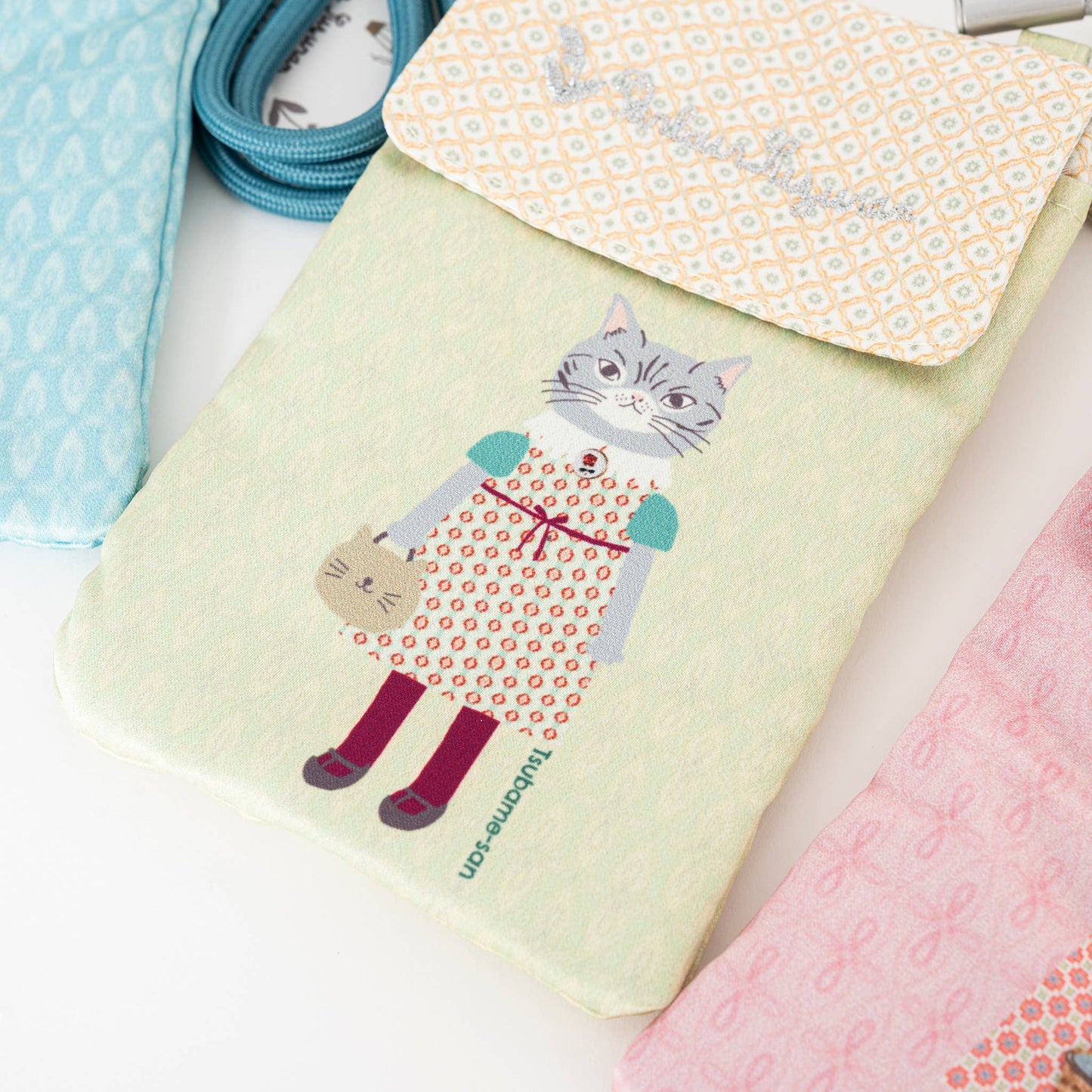 Kusuguru Japan 3-Way SilkyTouch Mobile Pouch & Crossbody Bag