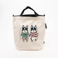 Kusuguru Japan Lucy Paul Cartoon Crossbody Shoulder Tote Bag