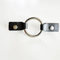 Cinch Clip for Clothes Silver w/ Black Leather Scarf Clasp