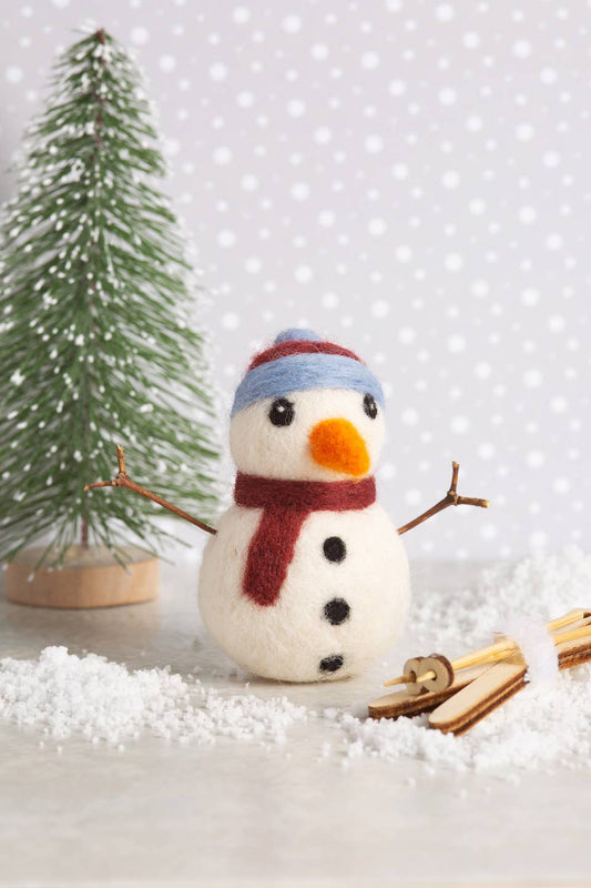 Snowman Mini Needle Felting Kit | Christmas Craft Kit