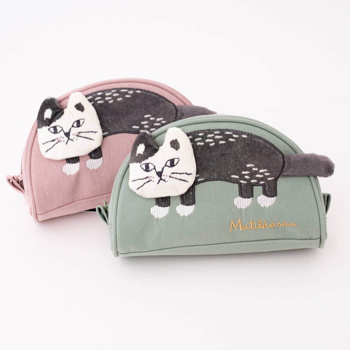 Kusuguru Japan Matildasan Cat Canvas Cosmetic Pouch Organize