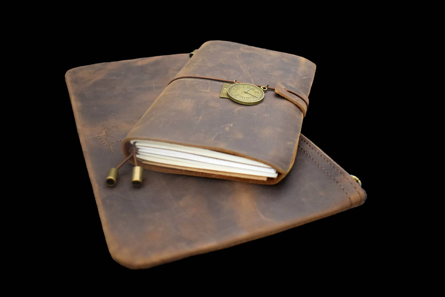 Traveler's Leather Set – Vintage Brown