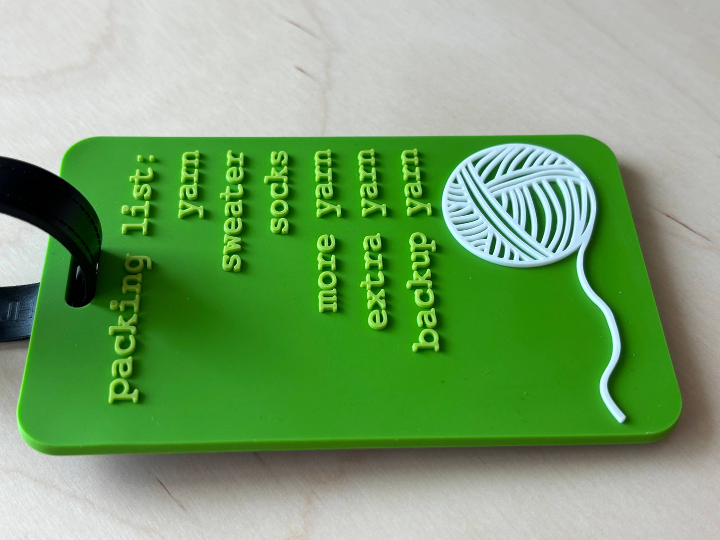 Yarn Traveler Luggage Tag - Knitting Crochet DIY Crafts