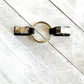 Cinch Clip for Clothes Silver w/ Black Leather Scarf Clasp