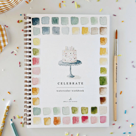 Celebrate watercolor workbook by Emily Lux