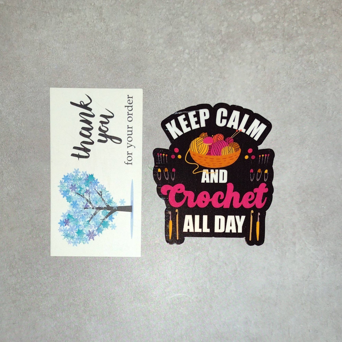 Crochet Sticker - Crochet All Day: Keep Calm and Create