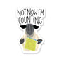 Not Now I'm Counting Crocheting Sheep Vinyl Sticker