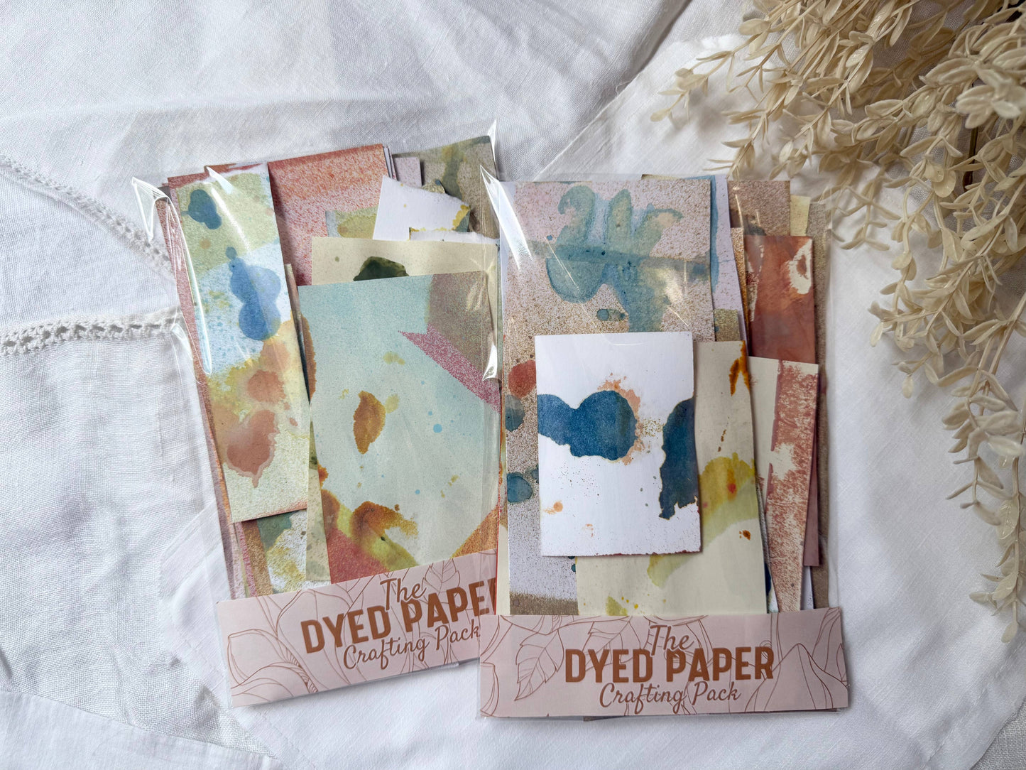Dyed Paper Pack- Mixed Media Art Supplies