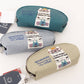 Kusuguru Japan Embroidered "Nekomaruke" Eyewear Case