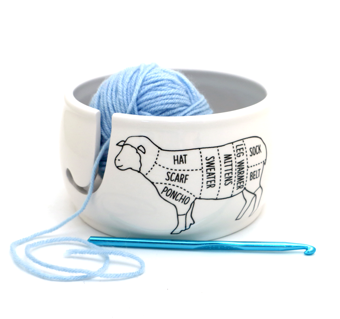 Yarn Bowl (gift for yarn addict) by Lenny Mud