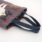Kusuguru Japan Nago Cat Embroidered Small Tote - Slate Blue