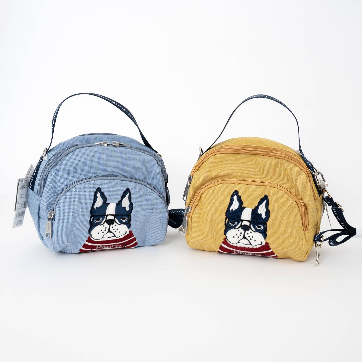 Kusuguru Japan Small Round Embroidered Character Bag