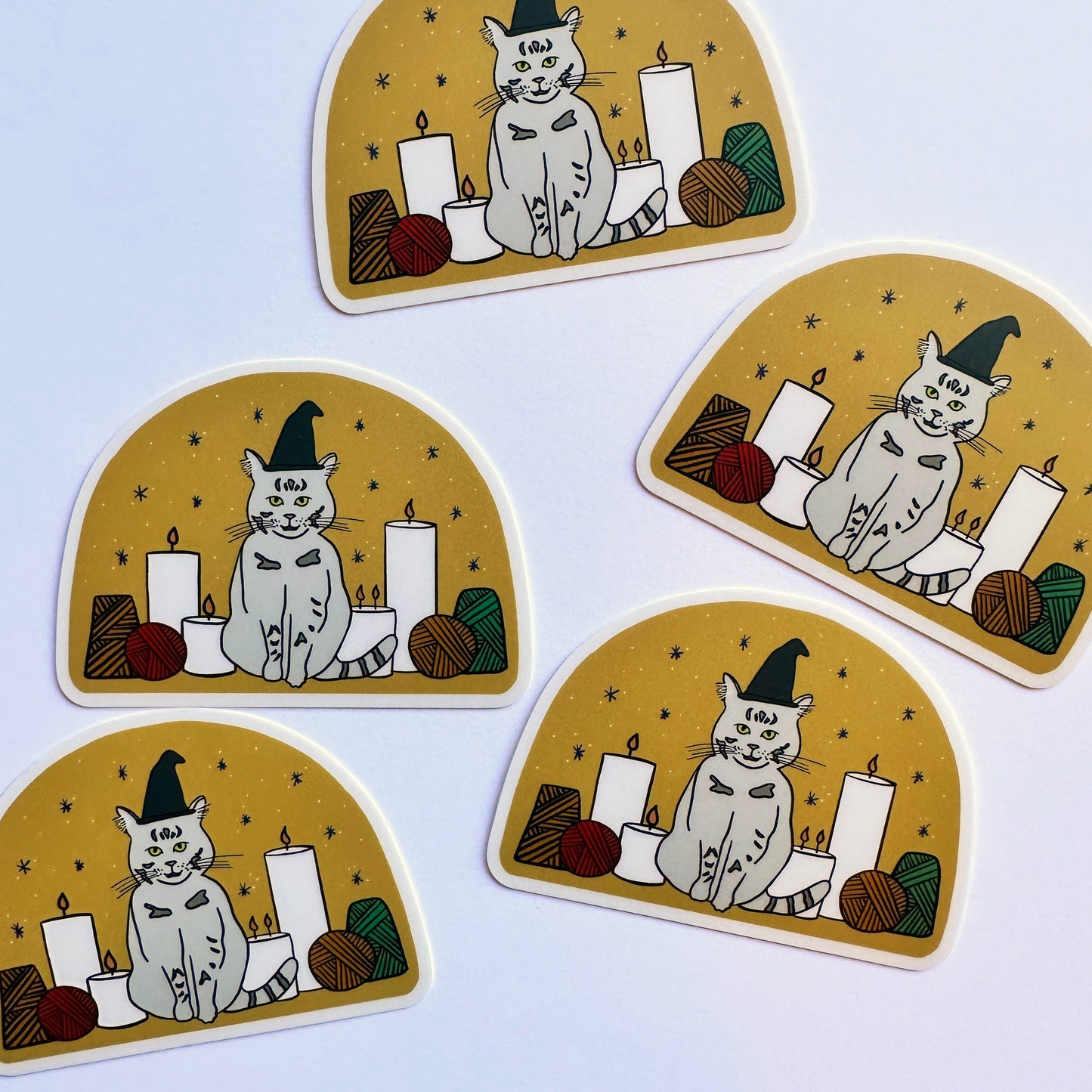 Coven Yarn Cat Sticker - Knitting Crochet Weaving Fiber