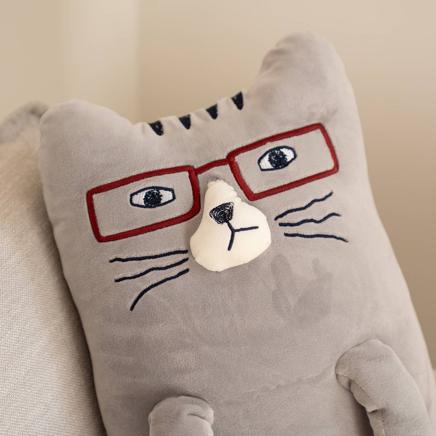 Kusuguru Japan "Nekozawa" Long Cat Lounge Pillow